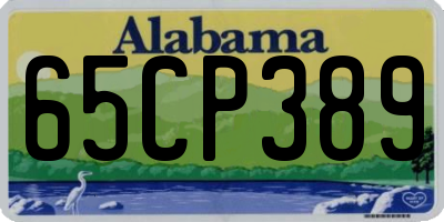 AL license plate 65CP389
