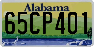 AL license plate 65CP401