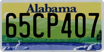 AL license plate 65CP407