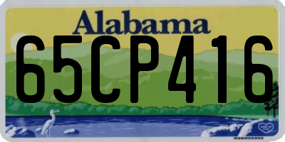 AL license plate 65CP416