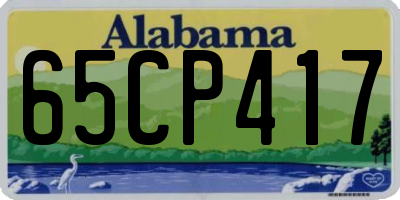 AL license plate 65CP417