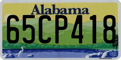 AL license plate 65CP418
