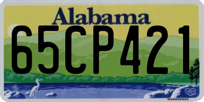 AL license plate 65CP421
