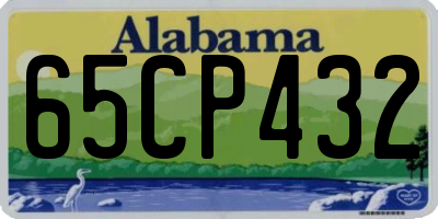 AL license plate 65CP432