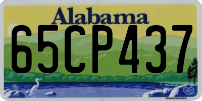 AL license plate 65CP437