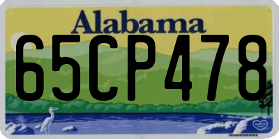 AL license plate 65CP478