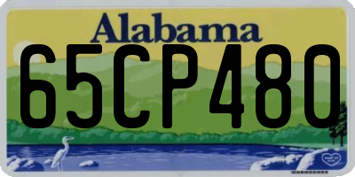 AL license plate 65CP480