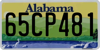 AL license plate 65CP481
