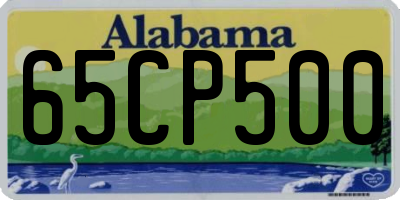 AL license plate 65CP500