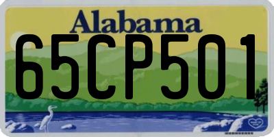 AL license plate 65CP501