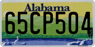 AL license plate 65CP504
