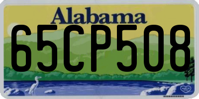 AL license plate 65CP508