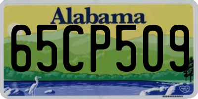 AL license plate 65CP509