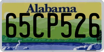AL license plate 65CP526