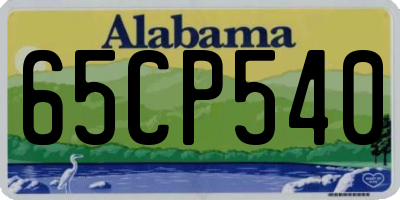 AL license plate 65CP540
