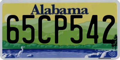 AL license plate 65CP542