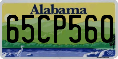 AL license plate 65CP560