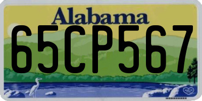 AL license plate 65CP567