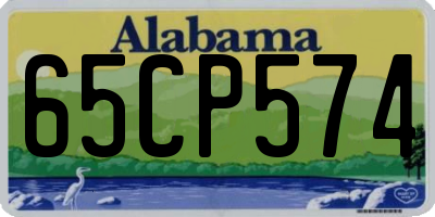 AL license plate 65CP574