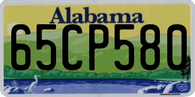 AL license plate 65CP580