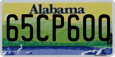 AL license plate 65CP600