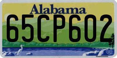 AL license plate 65CP602