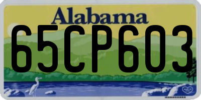 AL license plate 65CP603