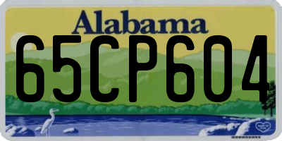 AL license plate 65CP604