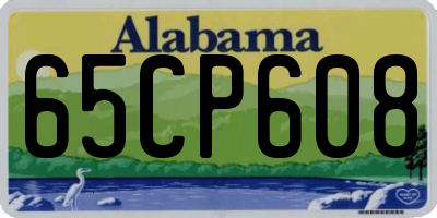 AL license plate 65CP608