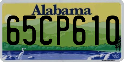 AL license plate 65CP610