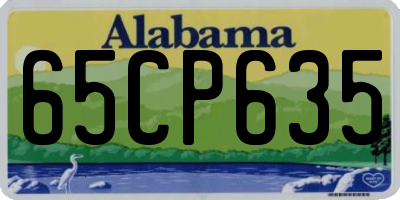 AL license plate 65CP635