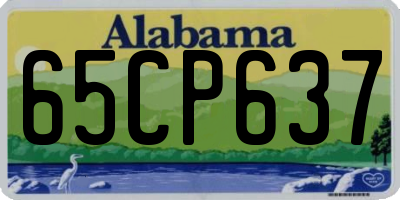 AL license plate 65CP637