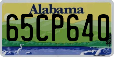AL license plate 65CP640
