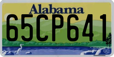AL license plate 65CP641