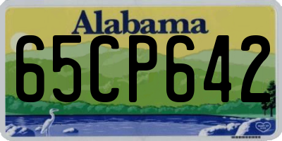 AL license plate 65CP642