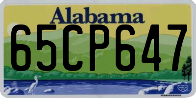 AL license plate 65CP647