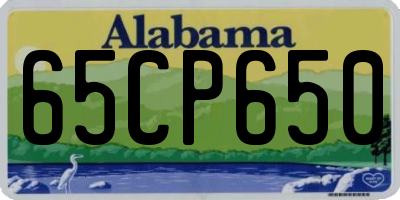 AL license plate 65CP650