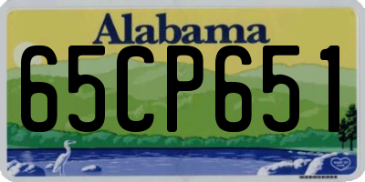 AL license plate 65CP651