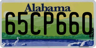 AL license plate 65CP660