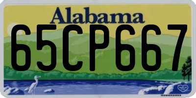 AL license plate 65CP667