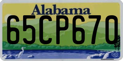 AL license plate 65CP670