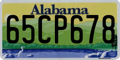 AL license plate 65CP678