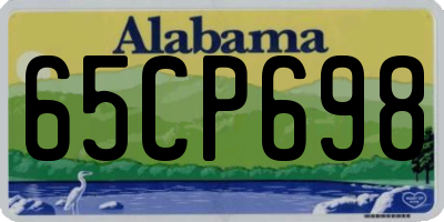 AL license plate 65CP698