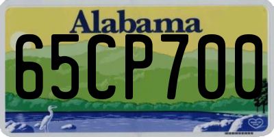 AL license plate 65CP700