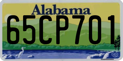 AL license plate 65CP701