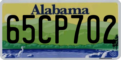 AL license plate 65CP702