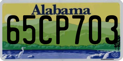 AL license plate 65CP703
