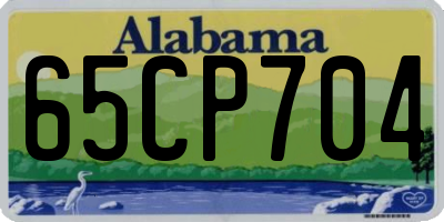 AL license plate 65CP704