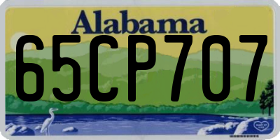 AL license plate 65CP707
