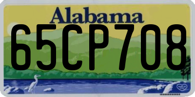 AL license plate 65CP708